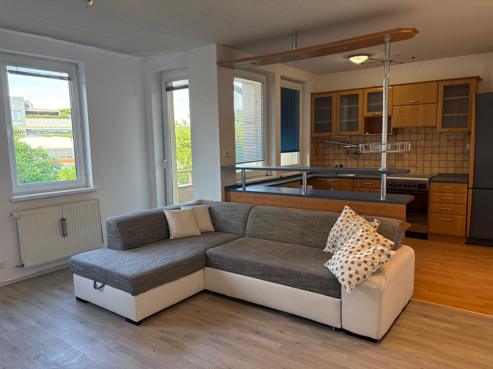 Priestranný 2-izbový byt, loggia, Nivy, 54 m2, vlastný kotol